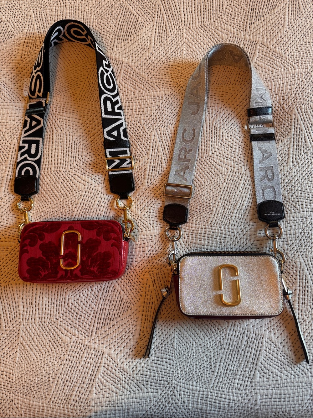 Marc Jacobs Metallic Silver Snapshot Camera Bag